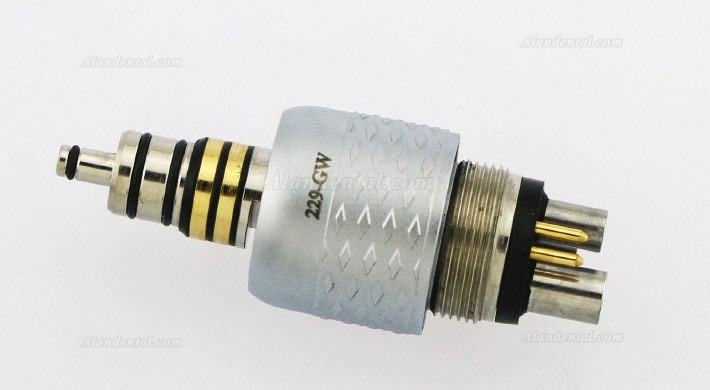 Yusendent Dental Fiber Optic Handpiece Coupler 6 Pin Quick Coupling W&H Roto CX229-GW